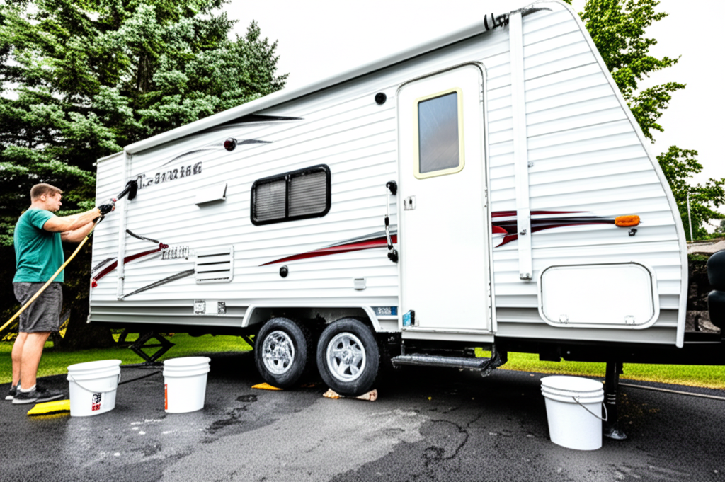 Travel trailer detailing