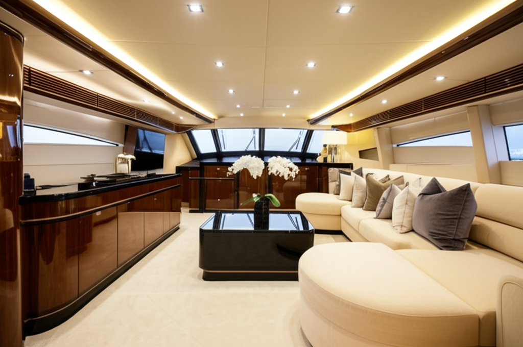 Private jet interior detailing